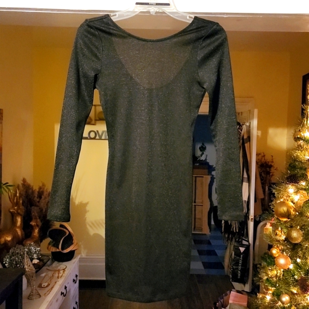 Women's black sheer parry dress